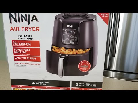 2018-ninja-4qt-ceramic-airfryer-with-reheat,roast-&-dehydrate-function-air-fryer-review-first-use