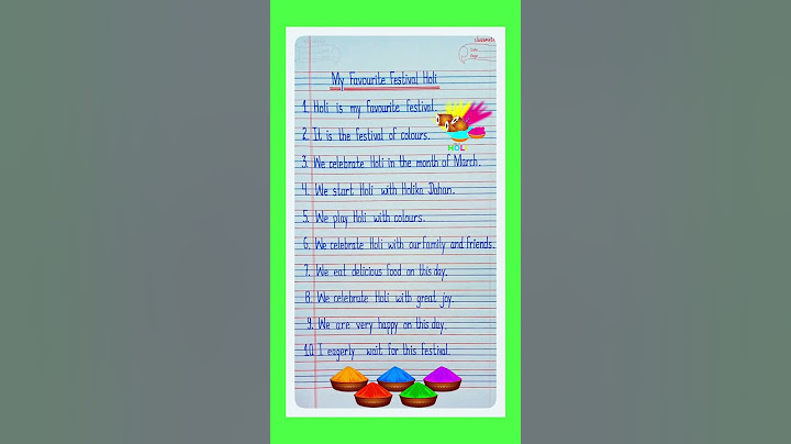 10 Lines On My Favourite Festival Holi/Essay On My Favourite Festival Holi in English/Essay On Holi