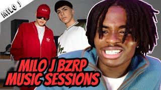 Canadian Reacts to MILO J || BZRP Music Sessions #57 | Spanish Subtitles