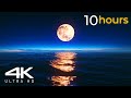 Moon set over the ocean screensaver live wallpaper  10 hours 4k ultra