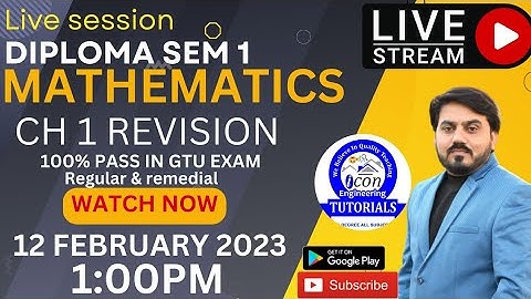 DIPLOMA  SEM 1 MATHEMATICS CH 1 IMP EXAMPLE LIVE SESSION 1 || IMP EXAMPLE WITH ANSWER FOR GTU EXAM
