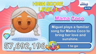 Disney Emoji Blitz - Mama Coco (Level 1) - Coco - HIGH SCORE 57M - Gameplay