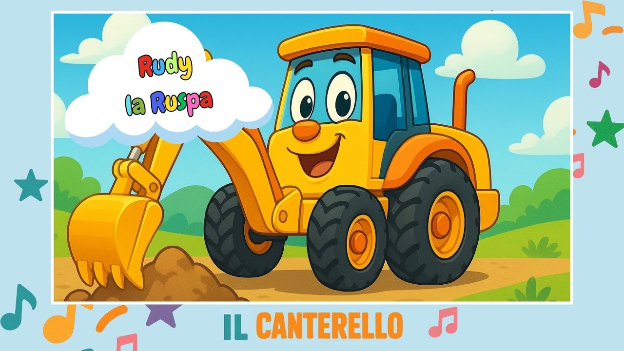 Rudy la Ruspa 🚜 | Canzone per Bambini con Rime e Avventure | Filastrocca Animata per Bambini
