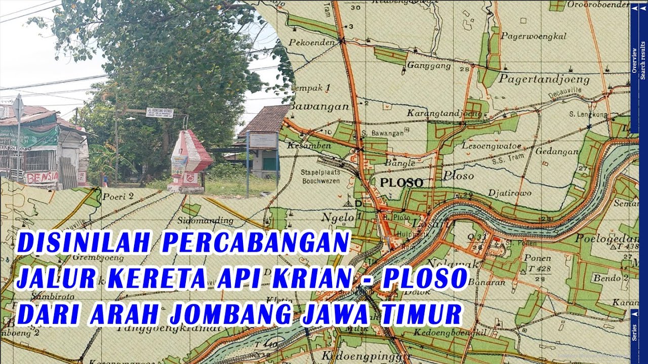 DISINILAH PERCABANGAN JALUR KERETA API KRIAN - PLOSO DARI ARAH JOMBANG JAWA TIMUR