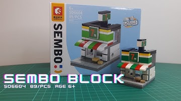 EP5. LEGO SEMBO BLOCK SD6604 BUILDING STREET SERIES 7-11 SUPERMARKETS