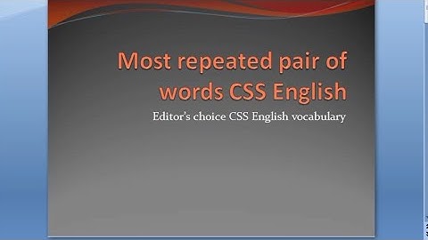 Most repeated CSS pair of words | English | editors choice 2022 #css #mpt #english