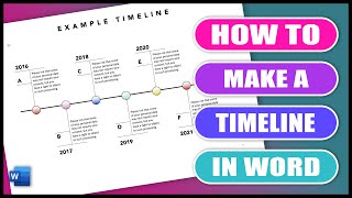 How to make a TIMELINE in Word | MS WORD Tutorials