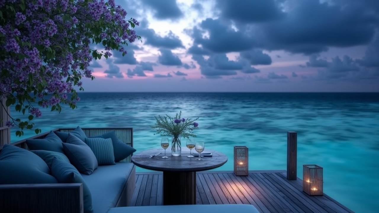 Музыка для чилаут-лаунжа с закатом над океаном для глубокого расслабления и плавных вибраций