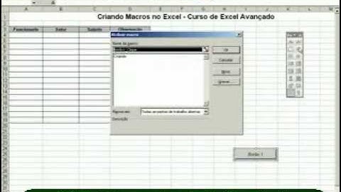 Video aula excel Curso de Excel Criando Macros e Botões Curso de Excel