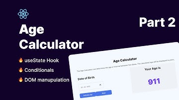Build Age Calculator App in React  Mini Project | Setup Folder Structure | Component Render 🔥🔥🚀