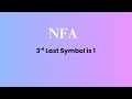NFA Example | Strings with 3rd Last Symbol = 1 over Alphabet {0, 1}