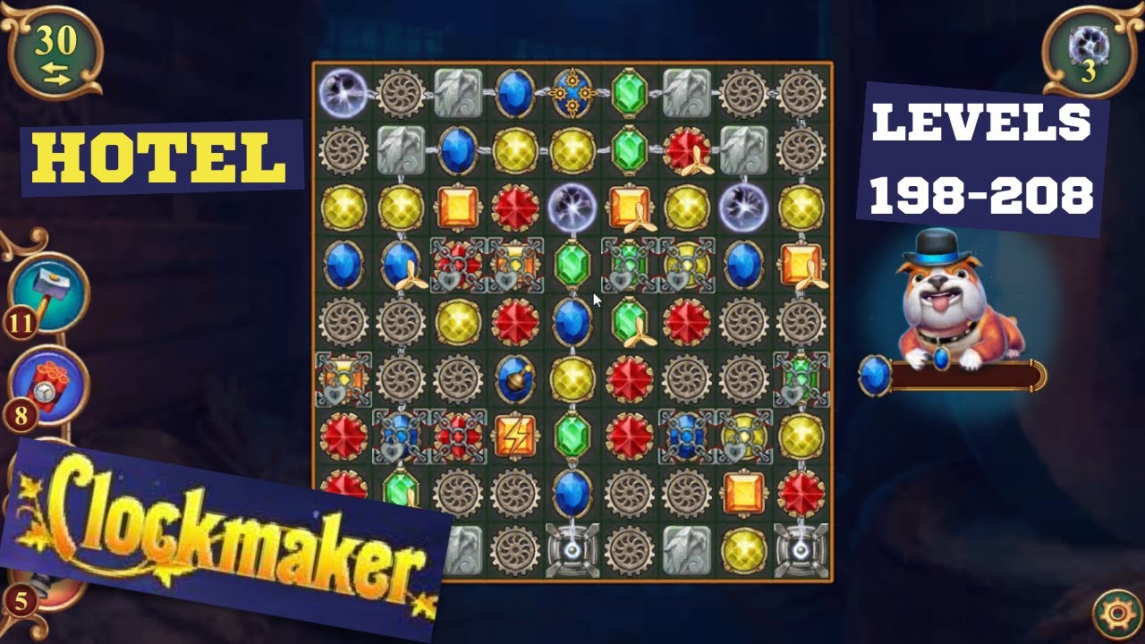 How to play Clockmaker Hotel levels 198-208 - YouTube