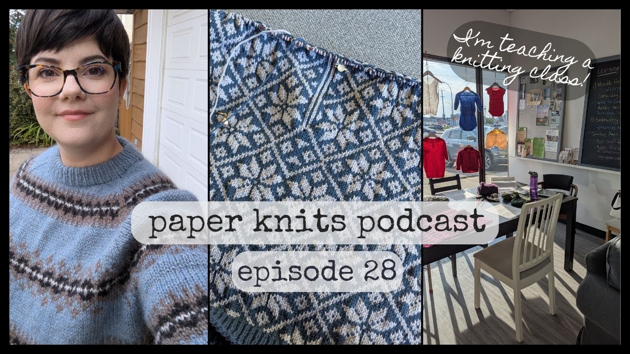 Ep 28 | Project updates + an unwelcome visitor (ps - it was a bug) | Paper Knits Podcast