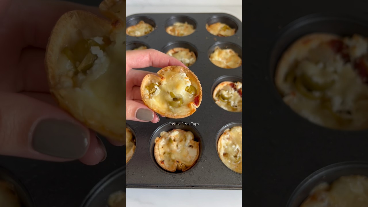 Tortilla Pizza Cups🍕🧀🌽🫒🫶🏻 