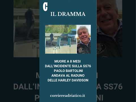 Video Muore a 8 mesi dall’incidente sulla Ss76, Paolo Bartolini andava al raduno delle Harley