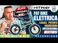 Fat Bike HITWAY BK10S Offerta Bici Elettrica Legale Pieghevole 3 Velocità Batteria 48V #blackfriday