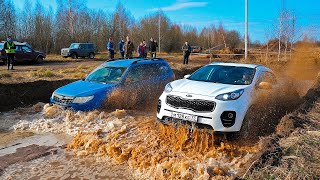 НИКТО НЕ ДУМАЛ, ЧТО ОНИ ТАК МОГУТ! Subaru, KIA Sportage, Suzuki, Renault, Vilkswagen на бездорожье