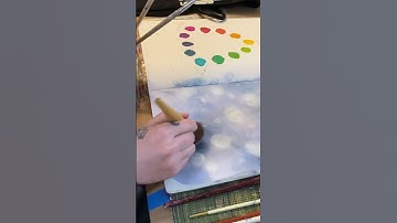 Practicing creating photographic #bokeh in an #acrylic #painting #sketchpd #journal #artprocess #art