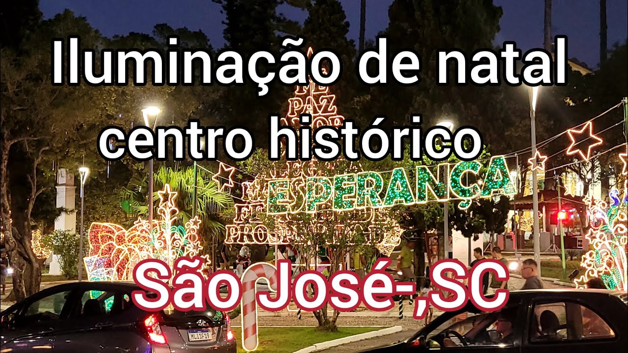 Iluminação de Natal no centro histórico de São José-sc.