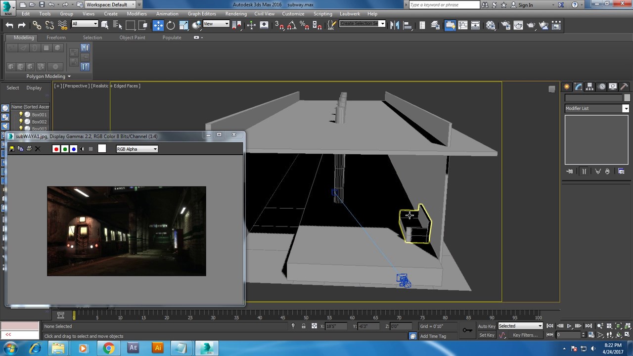 Tutorial on Modeling and texturing a Subway train and station in 3dsmax ...