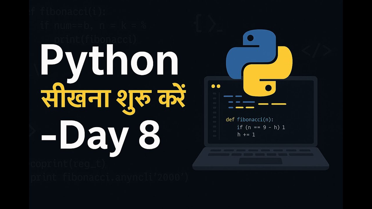 Python Full Course in Hindi 🐍  Day 8  Beginner to Advanced  Free Coding Class By Aditya Kumar-Ducat