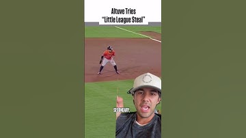 Jose Altuve Tries "Little League Steal" (Did it work?)