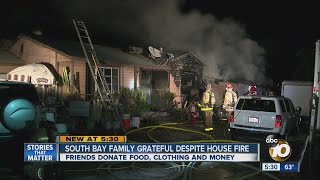 South Bay family grateful despite house fire