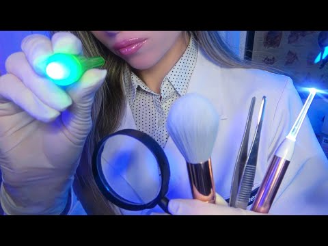 ASMR Detailed Medical Face Exam (Face Treatment, Doctor Roleplay, Face Massage & Cleaning, Sleep)