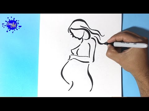 Video: Cómo Dibujar Una Mujer Embarazada