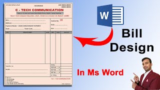 Tax invoice for Communication shop | Bill Design in Ms Word | Tax invoice in Ms Word