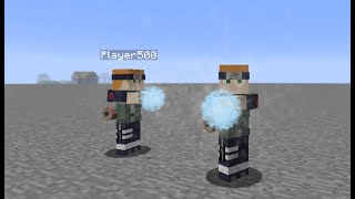 Shadow clone using rasengan (my Naruto mod for minecraft) screenshot 1