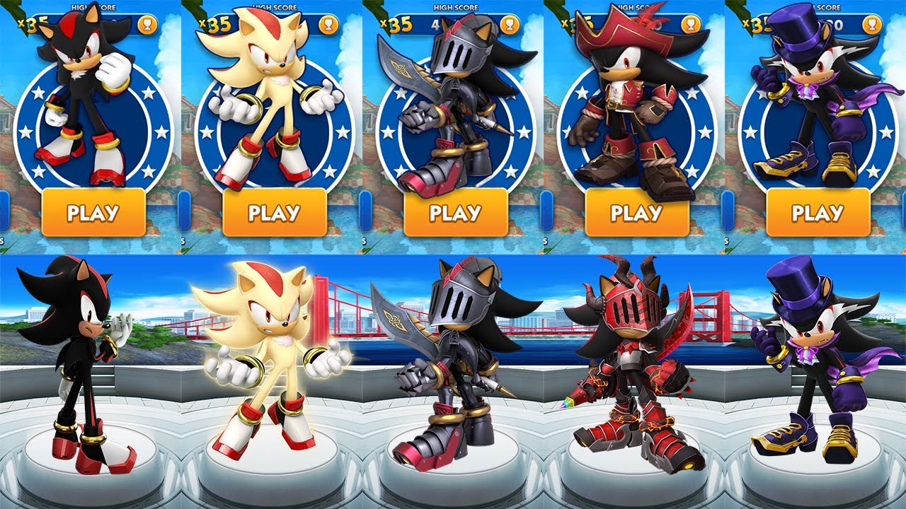 Sonic Dash vs Sonic Forces - All 10 Shaadow Characters Battle vs All ...