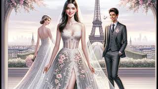 A high-definition illustration of bridal dress inspired by French fashion. #bridal #design #wedding