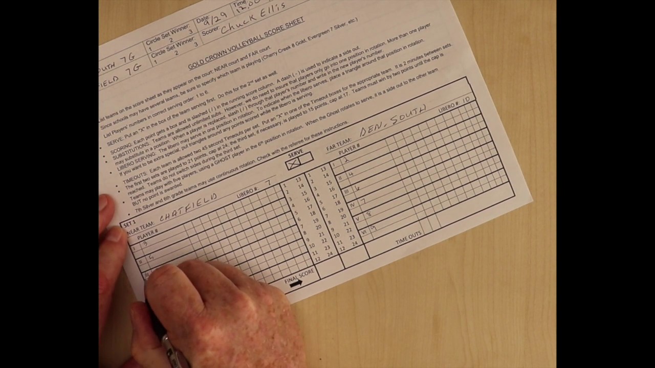 Volleyball Scorekeeper Gold Crown Volleyball - Score Keeper Training - YouTube