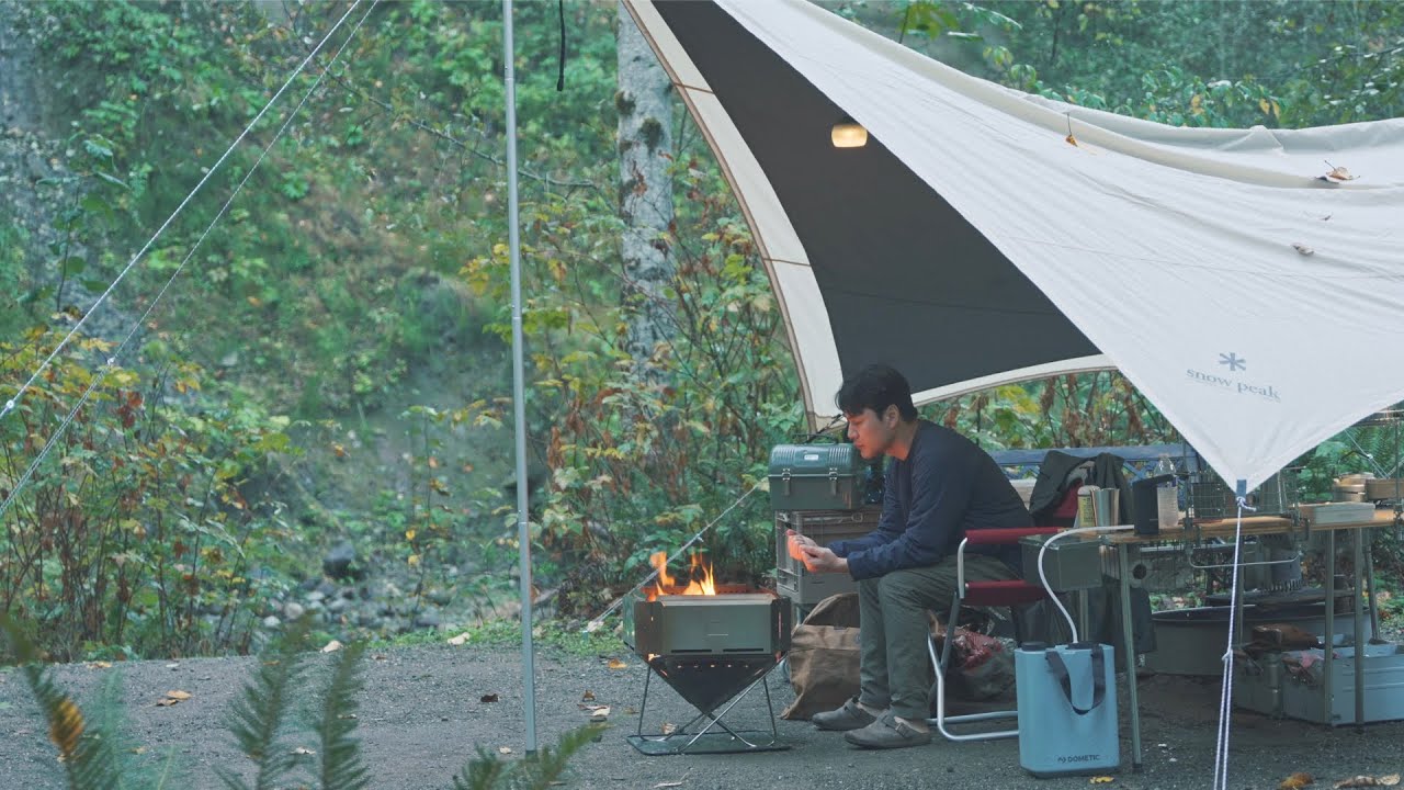 Solo camping in rain | Snow Peak Alpha Breeze & IGT