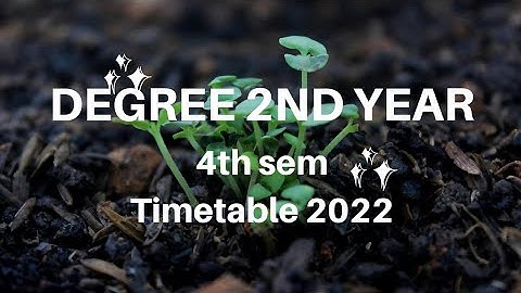 Degree 2nd year 4th semester Timetable 2022 Released SKU @Trilokya6600Trilokya6600