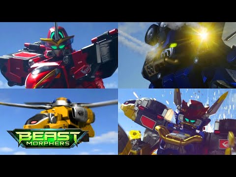 All Megazord Battles in Power Rangers Beast Morphers Episodes 1-11 | Power Rangers Official