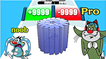 NOOB vs PRO vs HACKER in Grinder Run with Oggy and Jack