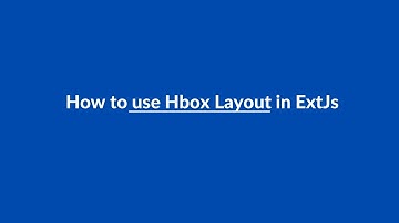 (#5) How to use Hbox Layout in ExtJs