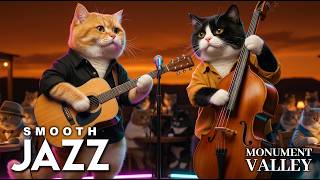 Saturday Night Jazz in Monument Valley 🌙🎷 Smooth Jazz for Focus & Calm | Jazz Meowlody screenshot 5