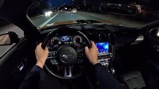 Ford Mustang GT Convertible V8 5.0l 460HP - Night POV Test Drive