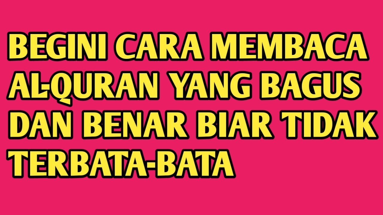 PAKAI NADA INI KALAU INGIN CEPAT BISA MEMBACA ALQURAN DENGAN BAGUS