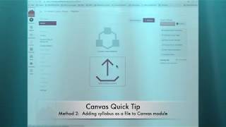 Canvas Quick Tip   Method 2 adding syllabus as a file to a module Content
