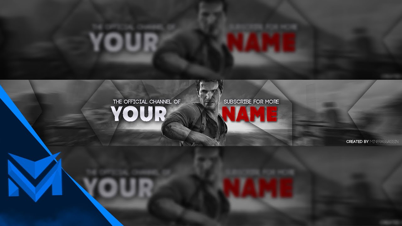 Uncharted 4 - Banner Gaming | Photoshop [FREE Download] - YouTube