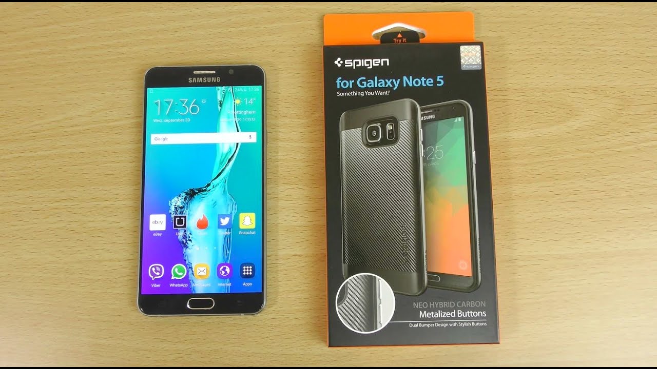 Samsung Galaxy Note 5 Spigen Neo Hybrid Carbon Case  - Review!
