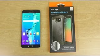 Samsung Galaxy Note 5 Spigen Neo Hybrid Carbon Case - Review!