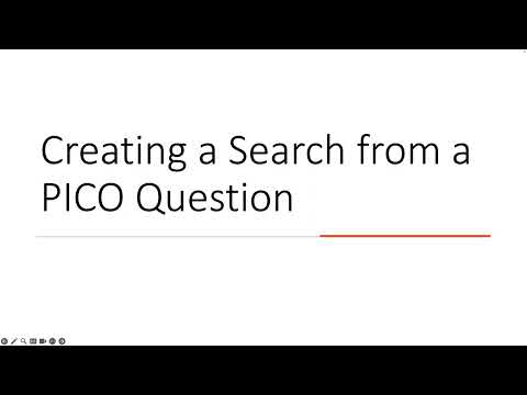 Creating a Search String From a PICO Question