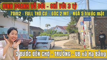 CHỈ 3 TỶ – 70m2 GÓC 2 MẶT TIỀN - KINH DOANH XUẤT SẮC - LÕI HẠ BẰNG, HÒA LẠC|Sen Trì, Bình Yên