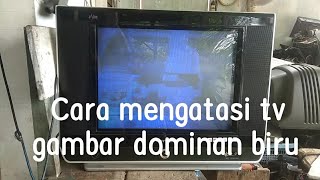 Cara mengatasi TV layar biru. Merah atau hijau #vlog 010