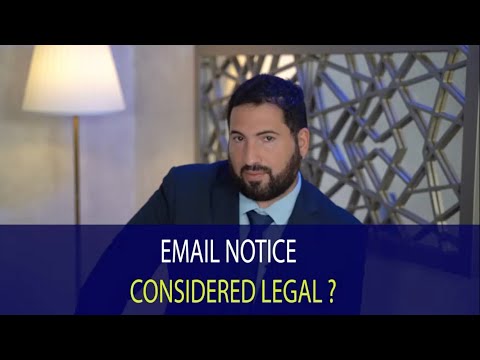 EMAIL NOTICE CONSIDERED ILEGAL?